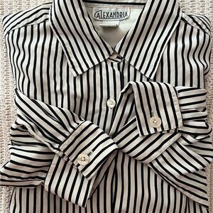 Vintage silk stripe button down